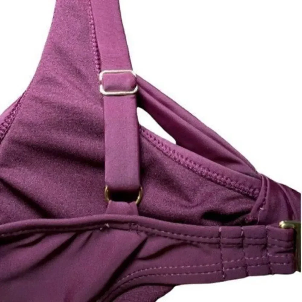 Hot Water Sugar Plum Knot Tie Adjustable Straps Bikini Top M NWT